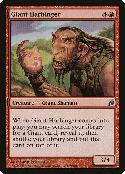 Giant Harbinger (LRW) #169 Uncommon (Lightly Played) Lorwyn Magic: The Gathering: 2007