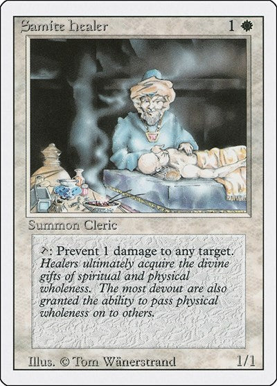 Samite Healer (3ED) #38 Common (Heavily Played) Revised Edition Magic: 1994