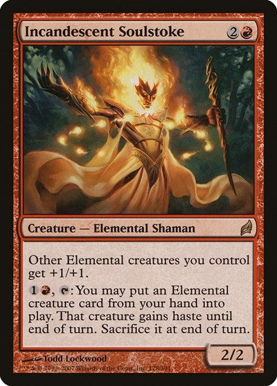 Incandescent Soulstoke (LRW) #178 Rare (Moderately Played) Lorwyn Magic: The Gathering: 2007