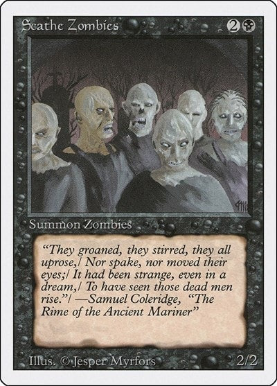 Scathe Zombies (3ED) #127 Common (Heavily Played) Revised Edition Magic: The Gathering: 1994