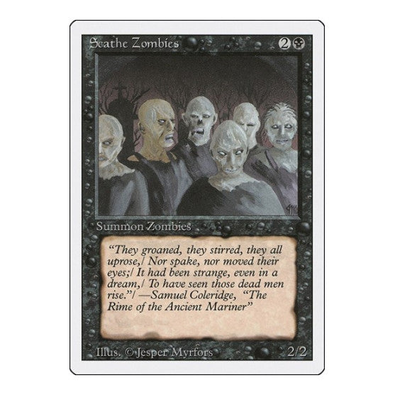 Scathe Zombies (3ED) #127 Common (Heavily Played) Revised Edition Magic: The Gathering: 1994