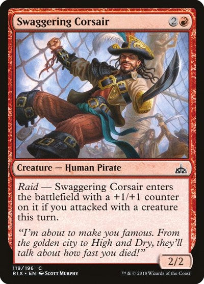 Swaggering Corsair (RIX) #119 Common (Lightly Played) Rivals of Ixalan Magic: The Gathering: 2018