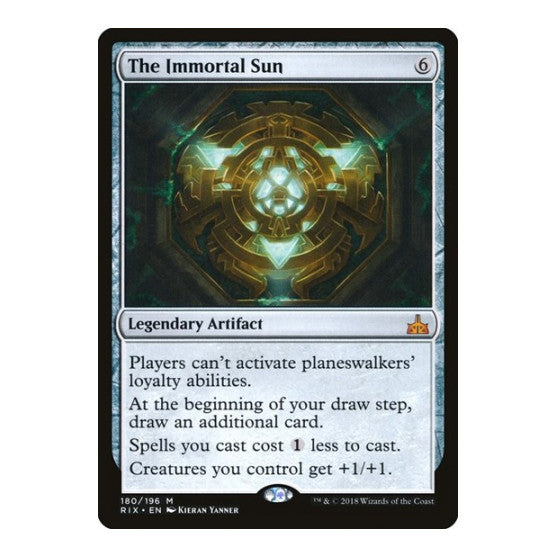 The Immortal Sun (RIX) #180 Mythic Rare (Near Mint) Rivals of Ixalan Magic: The Gathering: 2018
