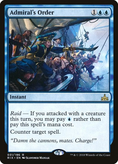 Admirals Order (RIX) #31 Rare (Lightly Played) Rivals of Ixalan Magic: The Gathering: 2018