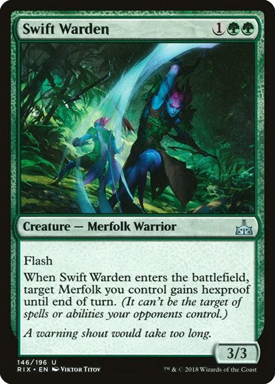 Swift Warden (RIX) #146 Uncommon (Lightly Played) Rivals of Ixalan Magic: 2018
