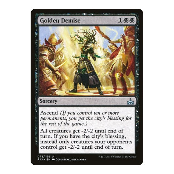 Golden Demise (RIX) #73 Uncommon (Moderately Played) Rivals of Ixalan Magic: The Gathering: 2018