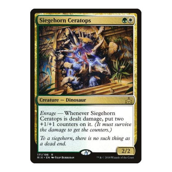 Siegehorn Ceratops (RIX) #171 Rare (Lightly Played) Rivals of Ixalan Magic: The Gathering: 2018