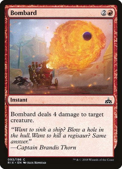 Bombard (RIX) #93 Common (Lightly Played) Rivals of Ixalan Magic: The Gathering: 2018