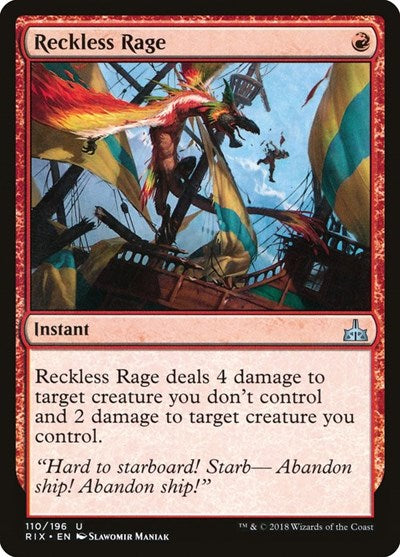 Reckless Rage (RIX) #110 Uncommon (Lightly Played) Rivals of Ixalan Magic: The Gathering: 2018