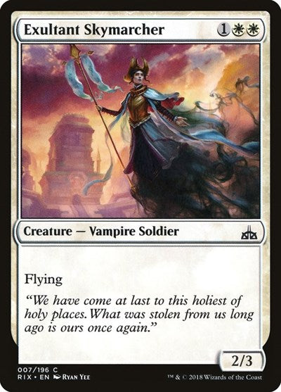 Exultant Skymarcher (RIX) #7 Common (Damaged) Rivals of Ixalan Magic: The Gathering: 2018