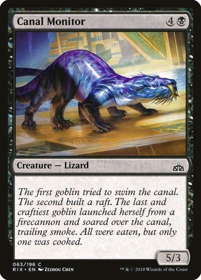 Canal Monitor (RIX) #63 Common (Moderately Played) Rivals of Ixalan Magic: The Gathering: 2018