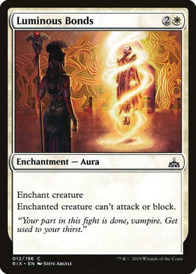 Luminous Bonds (RIX) #12 Common (Lightly Played) Rivals of Ixalan Magic: 2018