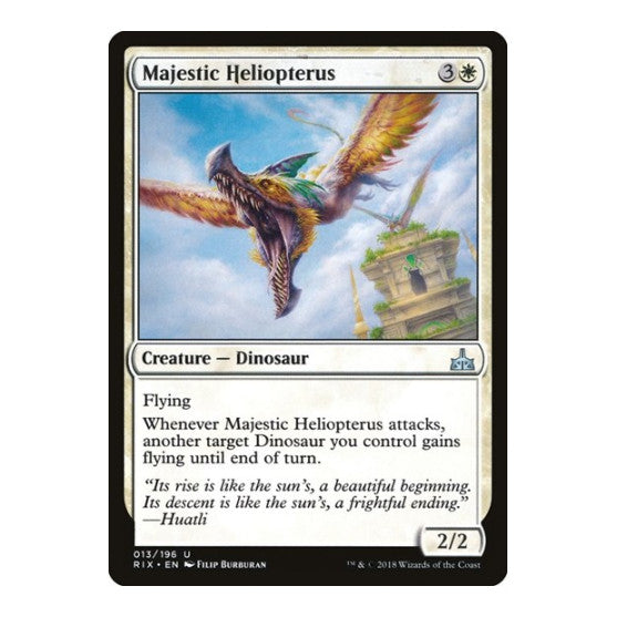 Majestic Heliopterus (RIX) #13 Uncommon (Lightly Played) Rivals of Ixalan Magic: The Gathering: 2018