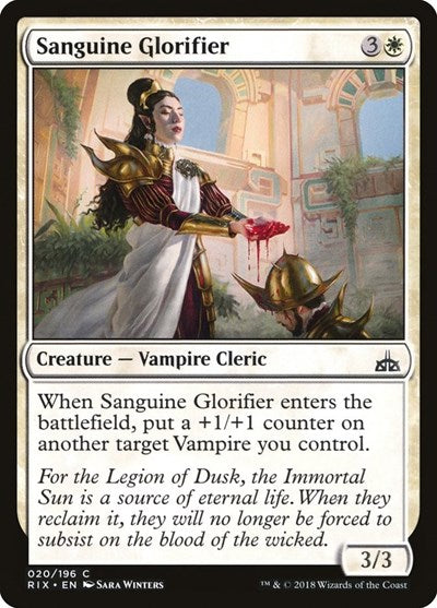Sanguine Glorifier (RIX) #20 Common (Lightly Played) Rivals of Ixalan Magic: The Gathering: 2018