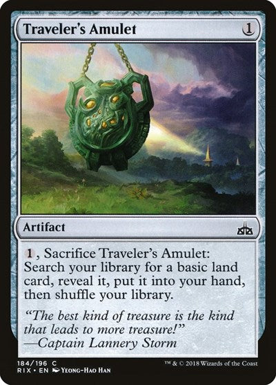 Travelers Amulet (RIX) #184 Common (Lightly Played) Rivals of Ixalan Magic: 2018