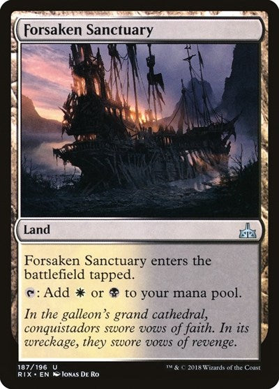 Forsaken Sanctuary (RIX) #187 Uncommon (Lightly Played) Rivals of Ixalan Magic: The Gathering: 2018