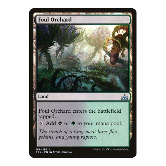 Foul Orchard (RIX) #188 Uncommon (Lightly Played) Rivals of Ixalan Magic: The Gathering: 2018