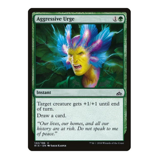 Aggressive Urge (RIX) #122 Common (Lightly Played) Rivals of Ixalan Magic: The Gathering: 2018
