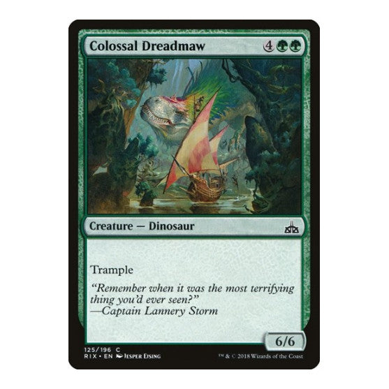 Colossal Dreadmaw (RIX) #125 Common (Lightly Played) Rivals of Ixalan Magic: The Gathering: 2018