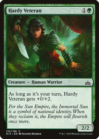 Hardy Veteran (RIX) #132 Common (Lightly Played) Rivals of Ixalan Magic: 2018
