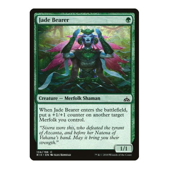 Jade Bearer (RIX) #134 Common (Lightly Played) Rivals of Ixalan Magic: The Gathering: 2018