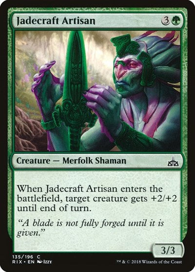 Jadecraft Artisan (RIX) #135 Common (Lightly Played) Rivals of Ixalan Magic: The Gathering: 2018