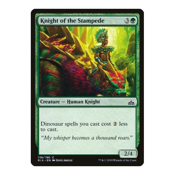 Knight of the Stampede (RIX) #138 Common Rivals of Ixalan Magic: The Gathering: 2018