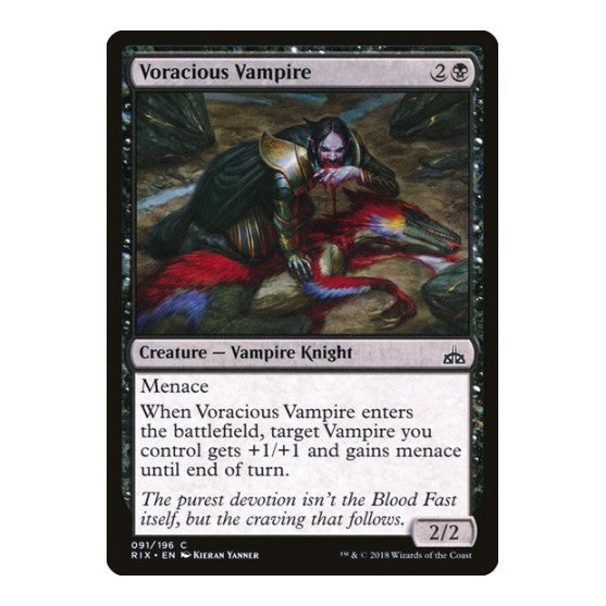 Voracious Vampire (RIX) #91 Common (Lightly Played) Rivals of Ixalan Magic: The Gathering: 2018