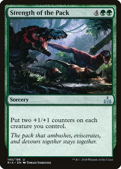 Strength of the Pack (RIX) #145 Uncommon (Lightly Played) Rivals of Ixalan Magic: The Gathering: 2018