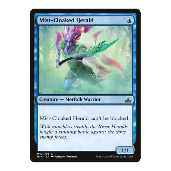Mist Cloaked Herald (RIX) #43 Common (Lightly Played) Rivals of Ixalan Magic: The Gathering: 2018