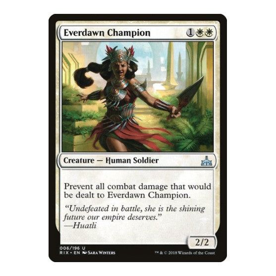 Everdawn Champion (RIX) #6 Uncommon (Lightly Played) Rivals of Ixalan Magic: The Gathering: 2018