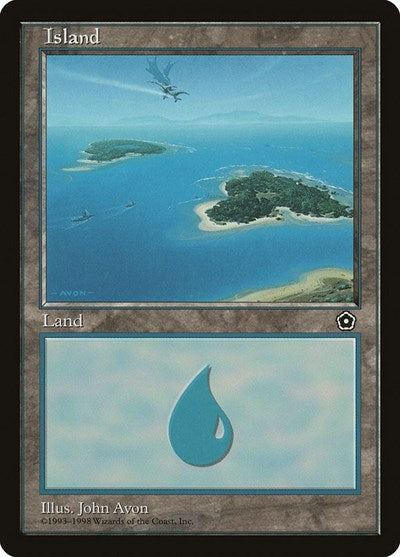 Island 154 (P02) #154 Land (Heavily Played) Portal Second Age Magic: The Gathering: 1998