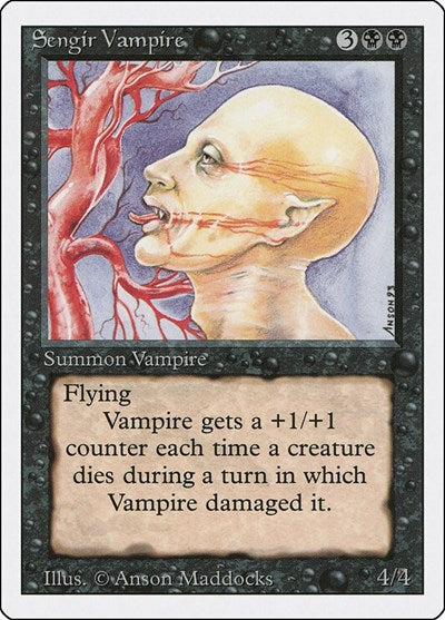 Sengir Vampire (3ED) #129 Uncommon (Heavily Played) Revised Edition Magic: 1994