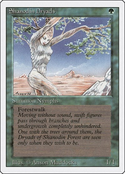 Shanodin Dryads (3ED) #216 Common (Heavily Played) Revised Edition Magic: 1994