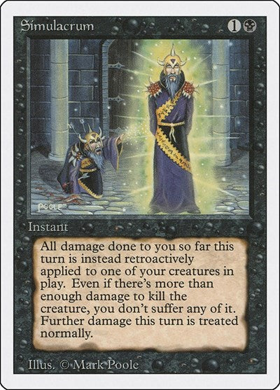 Simulacrum (3ED) #130 Uncommon (Heavily Played) Revised Edition Magic: The Gathering: 1994