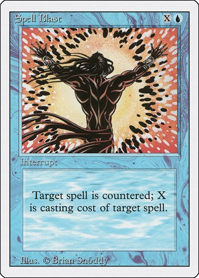 Spell Blast (3ED) #82 Common (Heavily Played) Revised Edition Magic: The Gathering: 1994