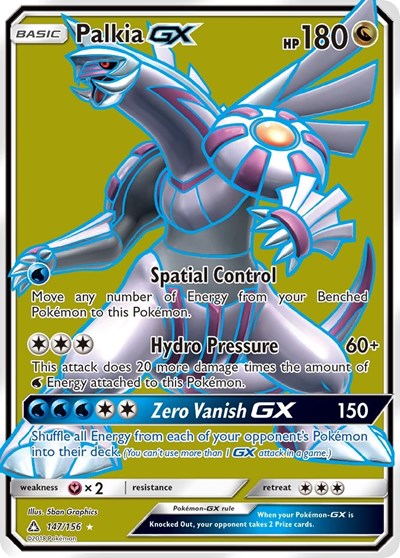 Palkia GX Full Art (SM05) #147/156 Ultra Rare (Holofoil Lightly Played) SM - Ultra Prism Pokemon: 2018