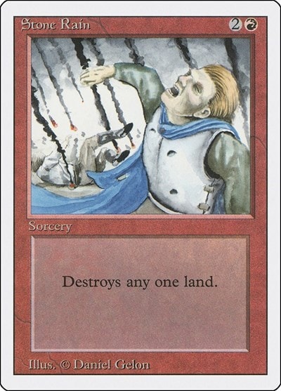 Stone Rain (3ED) #180 Common (Heavily Played) Revised Edition Magic: The Gathering: 1994