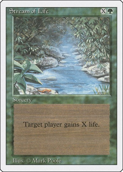Stream of Life (3ED) #217 Common (Heavily Played) Revised Edition Magic: 1994
