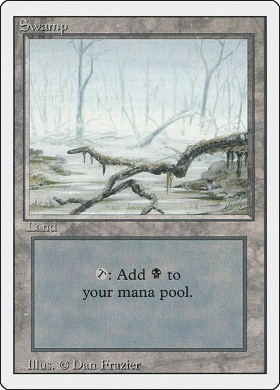 Swamp A (3ED) #298 Land (Heavily Played) Revised Edition Magic: 1994