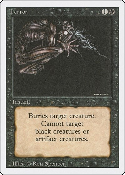 Terror (3ED) #132 Common (Heavily Played) Revised Edition Magic: The Gathering: 1994