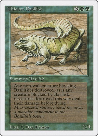 Thicket Basilisk (3ED) #218 Uncommon (Heavily Played) Revised Edition Magic: 1994