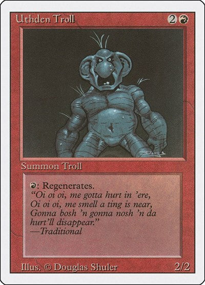Uthden Troll (3ED) #182 Uncommon (Heavily Played) Revised Edition Magic: The Gathering: 1994