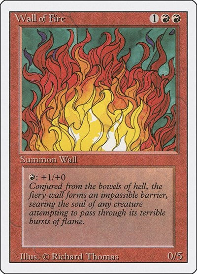 Wall of Fire (3ED) #183 Uncommon (Heavily Played) Revised Edition Magic: The Gathering: 1994