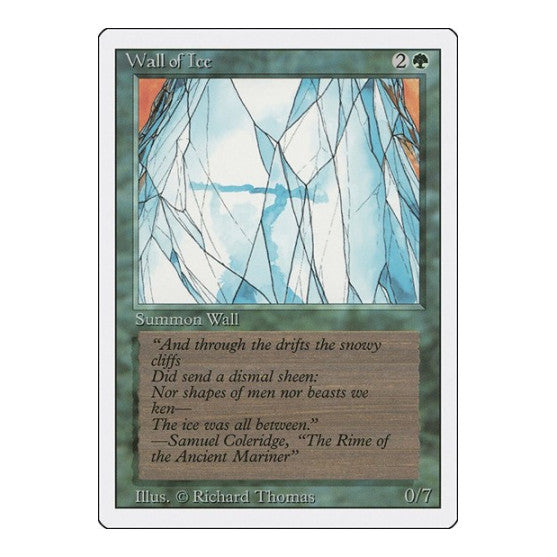 Wall of Ice (3ED) #225 Uncommon Revised Edition Magic: The Gathering: 1994