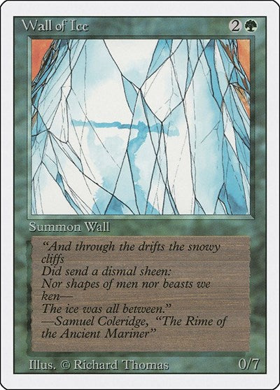 Wall of Ice (3ED) #225 Uncommon (Heavily Played) Revised Edition Magic: The Gathering: 1994