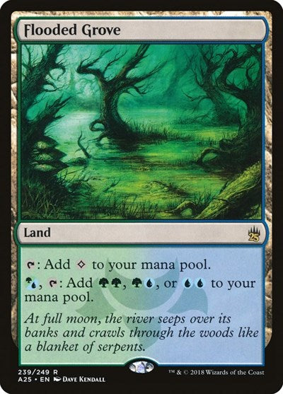 Flooded Grove (A25) #239 Rare (Lightly Played) Masters 25 Magic: The Gathering: 2018