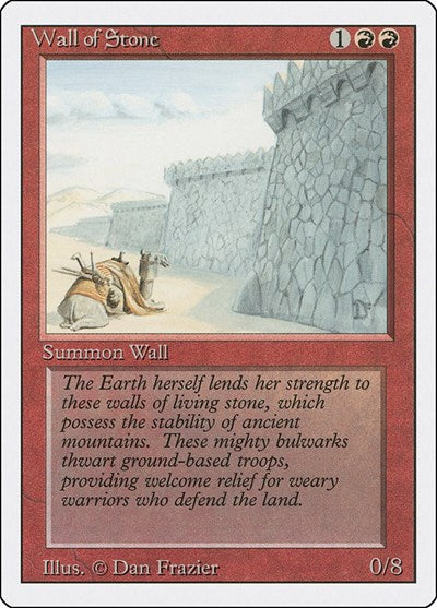 Wall of Stone (3ED) #184 Uncommon Revised Edition Magic: The Gathering: 1994