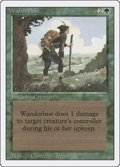 Wanderlust (3ED) #227 Uncommon (Heavily Played) Revised Edition Magic: The Gathering: 1994