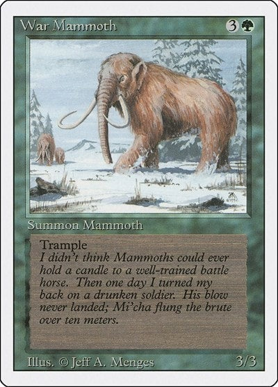 War Mammoth (3ED) #228 Common (Heavily Played) Revised Edition Magic: The Gathering: 1994